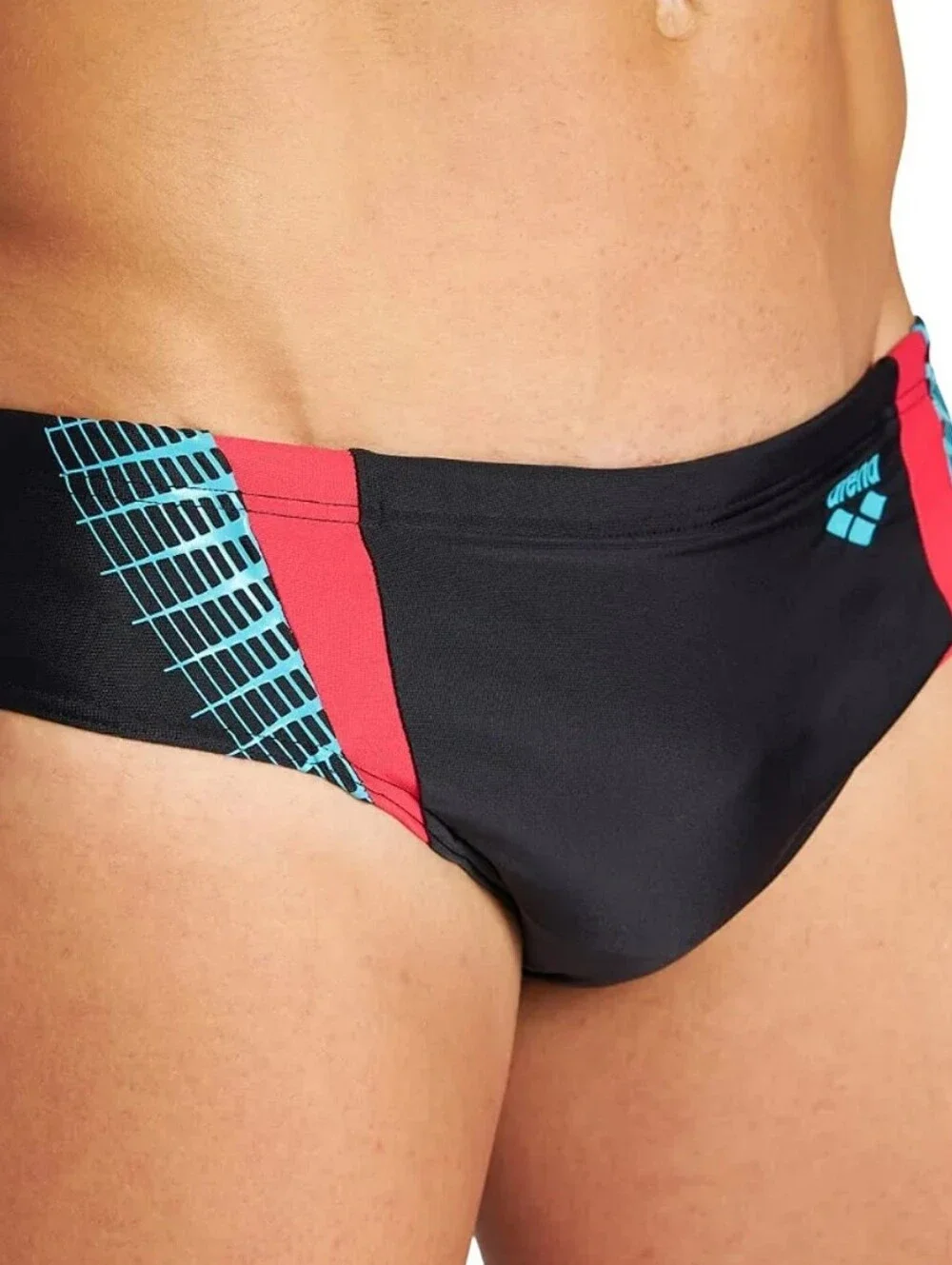 Arena Swim Mens Threefold Brief Black Anguria 34